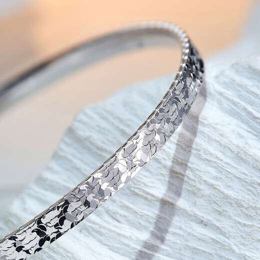 Meluxe Mina spot sparkling PT950 platinum bracelet for women crushed ice platinum bracelet birthday gift for wife 17g-56mm