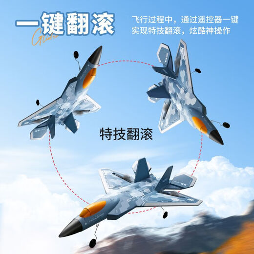 4DRC nouveau modèle de drone d'avion télécommandé en mousse de planeur à trois canaux, jouet pour enfants à voilure fixe garçon G7 camouflage bleu à trois canaux + queue réglable paquet à trois puissances-deux batteries de rechange