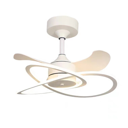 欧普照明（OPPLE）风扇灯2024年新款静音主卧餐厅吊扇灯家用一体吊灯现代简约 9227黑60cm-语音无需联网+遥控