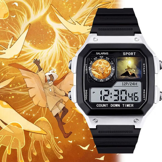 
Light Escape Sky Mushroom White Bird Keel surrounding electronic watch small square waterproof luminous no entertainment function gift [Stylish silver-electronic watch] z3895 Light Escape Super Value Gift Pack (Extra Long Battery + Gift Box Packaging)