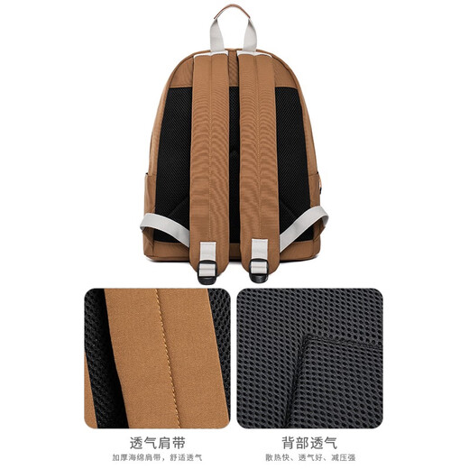 Forever Maillard schoolbag female college student niche design outdoor backpack 2023 new style backpack men gray #9227