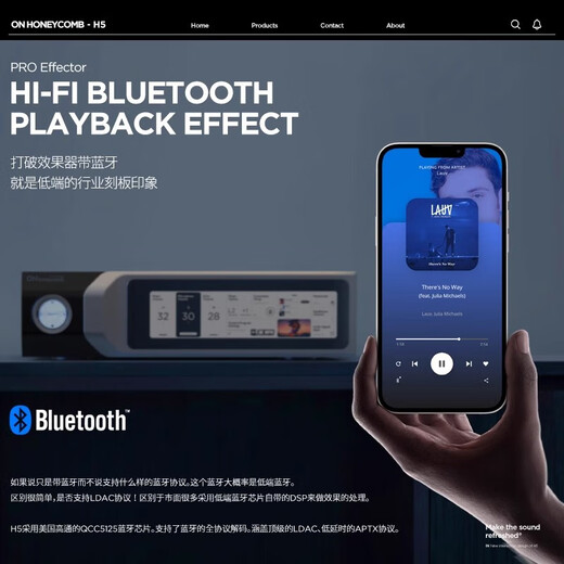 ON HONEYCOMB H5 pre-effector professional karaoke reverberator KTV microphone anti-howling Bluetooth digital audio processor equalizer H5 (Silver Label) + M5 (Silver Label) Domestic 220V