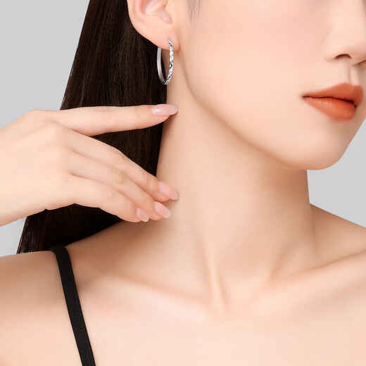 Chao Acer Platinum Earrings and Earrings for Women PT950 Earrings, Premium Earrings for Girlfriend, Priced at RMB 360, C Pair, 3.4g