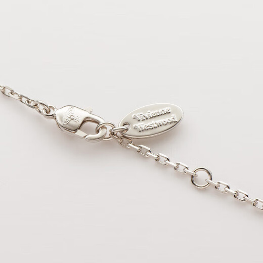 VVIENNE WESTLOCK British Purchasing Agent Western Queen Mother Authentic Saturn Necklace NANA Open Diamond Paperclip Pendant Clavicle Chain Women Silver Saturn Pin Pearl Chain