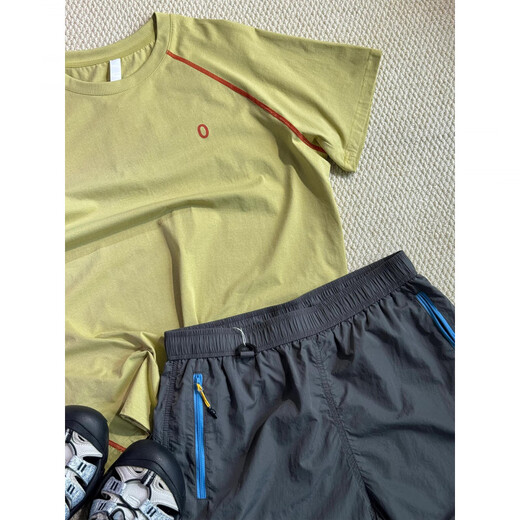 Yusenyi yellow-green anti-skin quick-drying short-sleeved men's and women's summer sweat-absorbent breathable sports cycling clothes half-sleeved outdoor cool T-shirt yellow-green upgraded version M