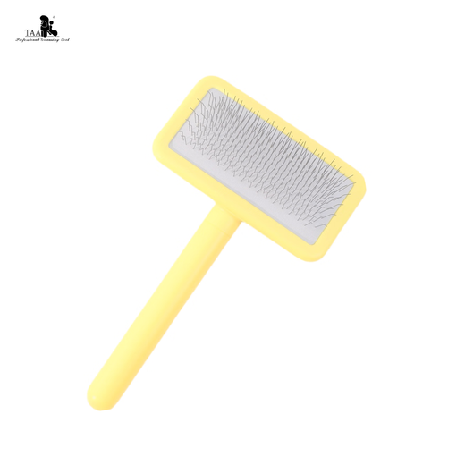 It It It TAA Pet Beauty Elf Needle Comb Removes Long and Short Float Hair, Unknots and Pulls Fluffy Face Comb Dog and Cat Elf Needle Comb Goose Yellow