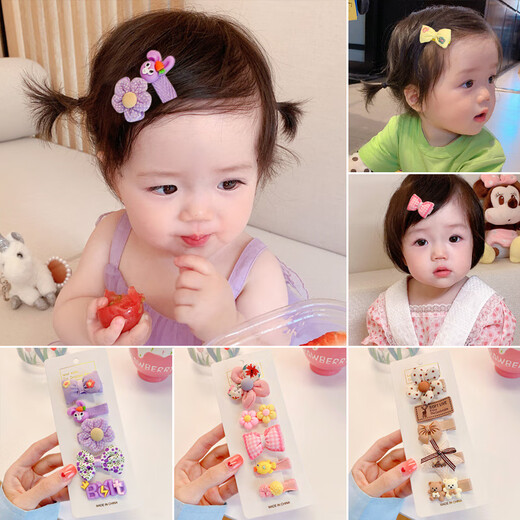 Gemeng baby hair clip full cloth bag baby hair clip does not hurt hair children girls hair clips girls cute hair accessories headwear