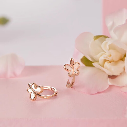 Trendy Acer 18K gold earrings for women, rose gold color gold earrings, butterfly earrings, birthday gifts for girlfriend YD
