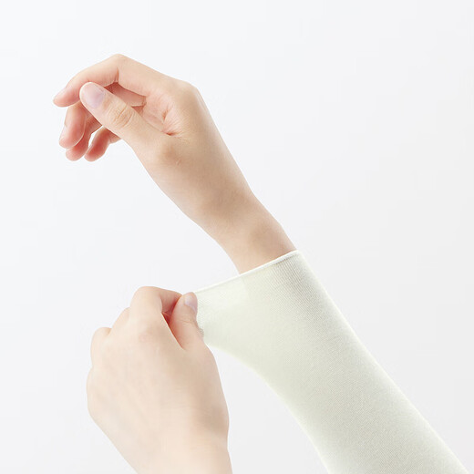 MUJI Women's Lightweight Round Neck Long Sleeve T-shirt Women's 25th Autumn Women's Basement FCD37A5A Off-White S (155/80A)