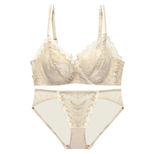 Adore Autumn, Summer, Autumn and Winter Sexy Breathable Lace Bra, Comfortable Small Breast Gathering, No Wire Rings, Side Breast Retracting, Thickened Underwear for Women, Black Suit 34/75 AB Tong Cup