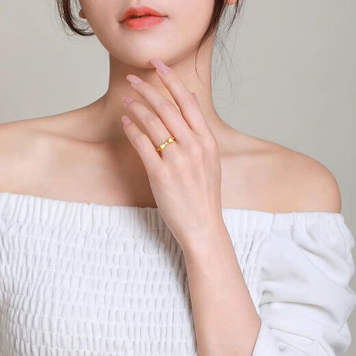 Authentic gold 999 fugitive princess bow ring plain ring ring sweet girl gold-plated ring gift s fugitive princess bow ring live style 0.76g