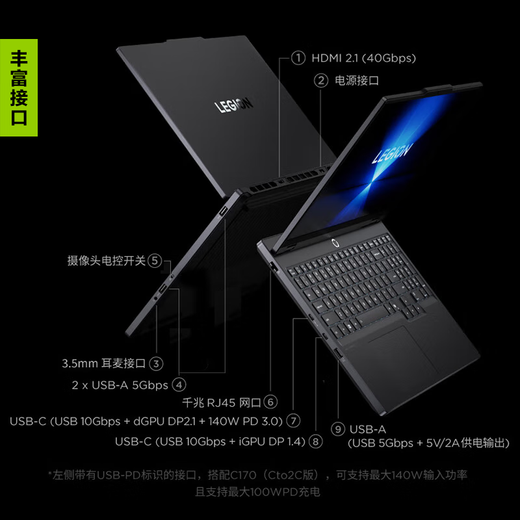 联想拯救者Y9000P 2025等补贴20%电竞游戏笔记本电脑 大学生设计全能本 RTX5060独显i7-13650HX｜Y7000 升级｜24G内存 1TB固态 官方正品支持验证