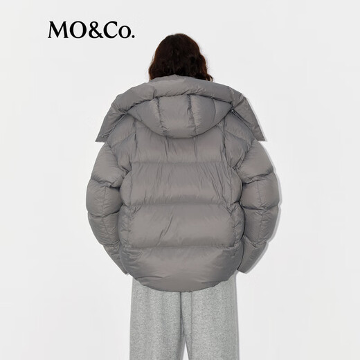 MO&Co. Puff down jacket new winter product with 90% down content, removable hood, light and warm