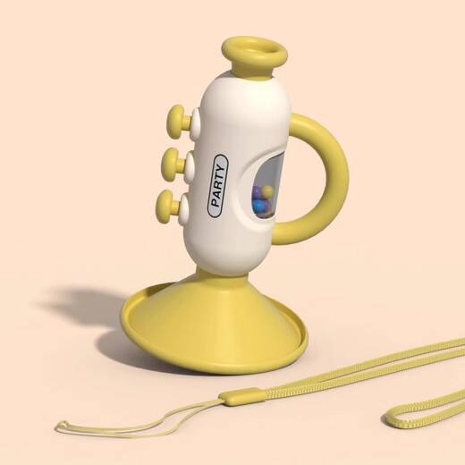 Shantou Lincun Small Trumpet Toy Baby Baby Children Can Play Harmonica 6 Months Early Education Infant Instrument Whistle Non-toxic Child Care Recommendation Halter Rope Gami Orange