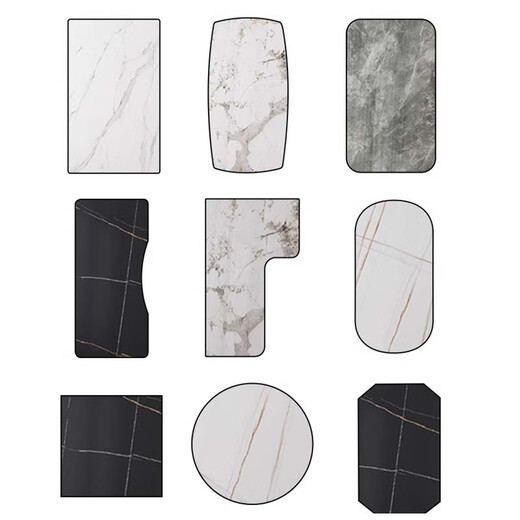 Yisi Yun slate countertop marble material dining table panel coffee table kitchen tile sideboard slate turntable desktop table and chairs 90CM*160CM | 11MM thick multiple colors available