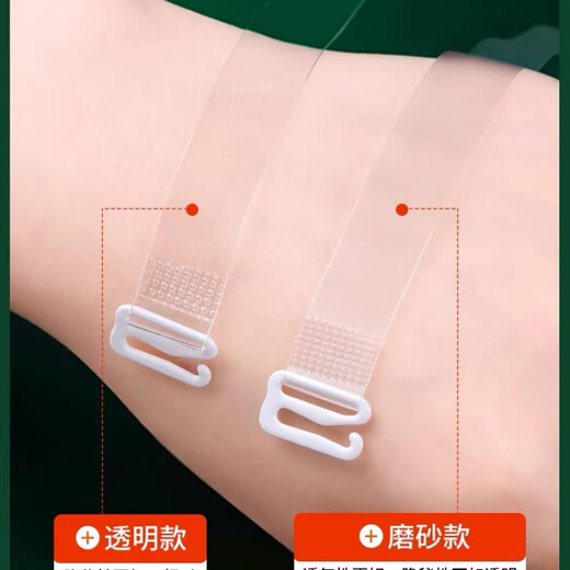 Jingyouyu transparent shoulder straps, invisible non-slip, traceless underwear accessories, widened shoulder straps bra for women, can be covered with straps, transparent style 1.5cm, individually packaged length 38
