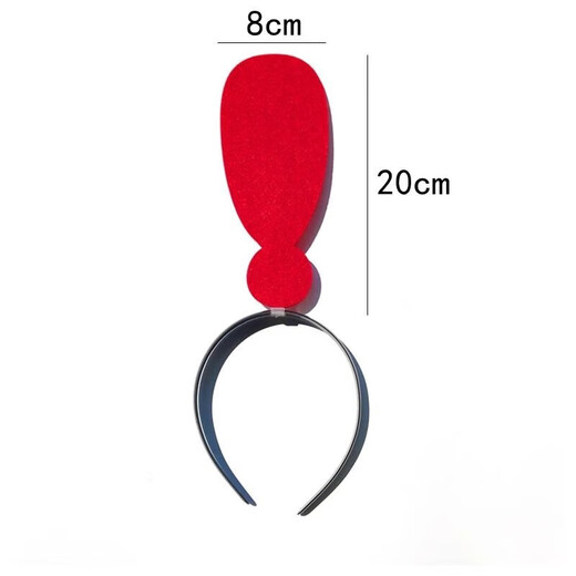 Creative headband arrow question mark symbol headband concert photo artifact fun funny headband conspicuous headband red question mark
