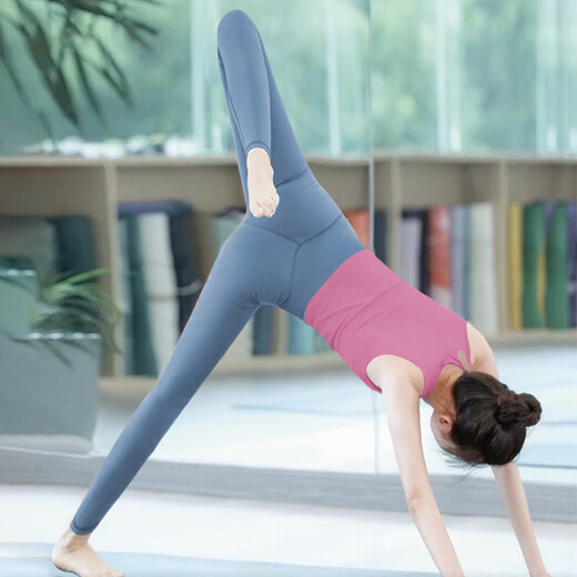 Shuangxiu Yoga Wear Vest Women's 2025 New Pilates Beautiful Top with Chest Pad Sports Fitness Wear Peach Color Vest M _100-110