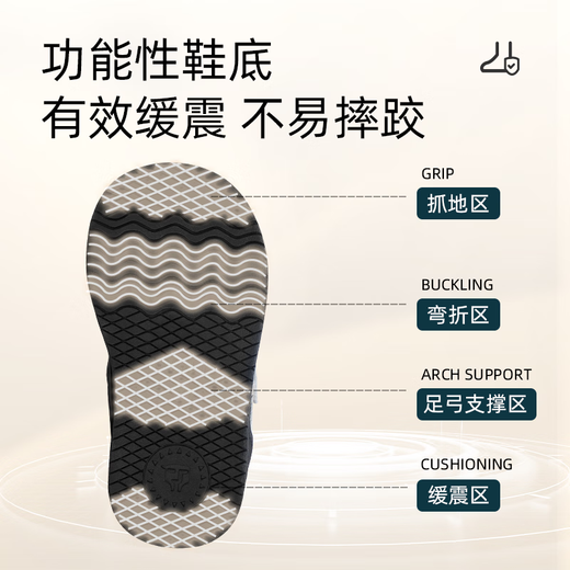 Terranis children's shoes autumn breathable non-slip children's toddler shoes for boys learning to walk shoes for girls sports functional shoes white/black 24 suitable for feet length 14.3~14.7cm