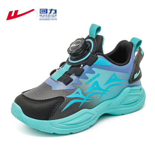 Warrior Children's Shoes Boys' Casual Shoes Spring and Autumn Knob Buckle Children's Sports Shoes WZ-1465 Black/Blue/Dark Blue 36