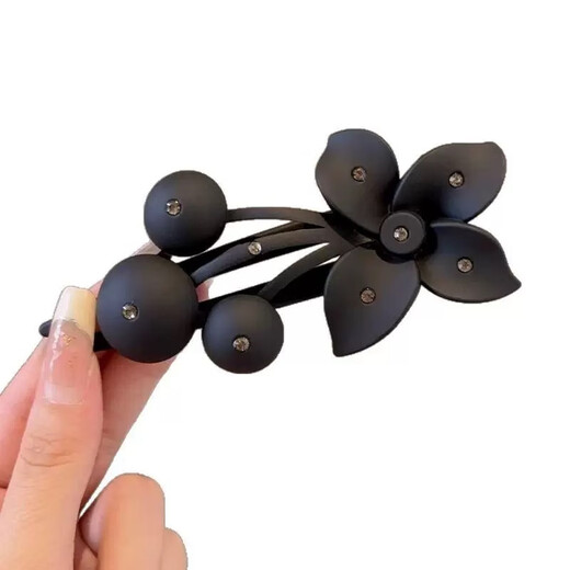 Bai Shilin cherry flower hair headband for women on the back of the head 2025 new high-end and high-end sense large size age-reducing elegant one-word gripper purple