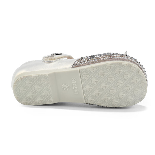 Saturday Children's Shoes Children's Princess Shoes Spring New Girls Soft-soled Crystal Shoes Girls Fashionable Small Leather Shoes Casual Shoes Champagne Rice 31 Shoe Inner Length 19.5cm/Suitable for Feet Length 18.7cm