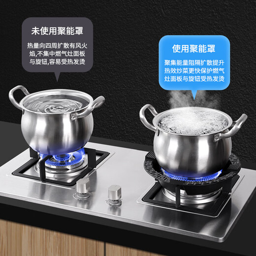 Qingchen German cast iron gas stove bracket windshield anti-slip support gas stove universal fire windshield stove shelf extra thick cast iron 4-claw universal 1 pack (double