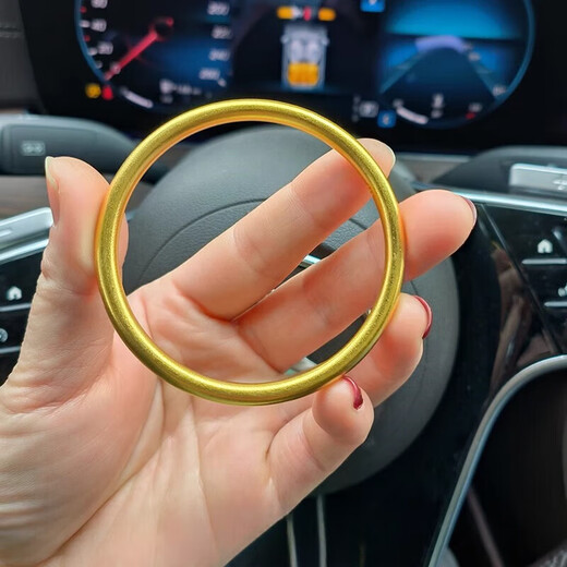 Laohuangxiang gold silver-wrapped bracelet for women, ancient method inheritance gold 9999 pure gold ring gold bracelet solid unchanged 5mm 57 ring mouth