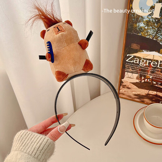 Pink Rabbit Funny Headband Fun Headband for Girls 2024 Internet Celebrities Wash Face and Grab Bangs and Pluck Hair Headband Dragon Picture Headband