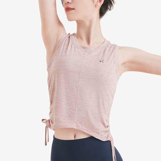 Keep Sports Yoga Vest Women's Nude Quick-Drying Sleeveless Sports T-Shirt Fitness Top Training Pilates Running Summer Sea Salt Blue M