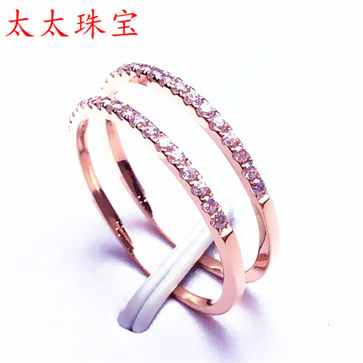YIBIY Mrs. Jewelry Store's new women's 14k gold color gold ring shiny rose gold zircon ring row of rings for best friends, women's size 11