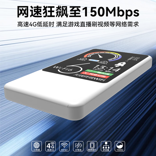 Fuyi Network portable wifi6 triple netcom card-free portable high-speed mobile wireless Gigabit router official authentic supports 5g unlimited traffic nationwide 2025 model 10000 mAh + charging and Internet dual-use + pearl white, 3 times the battery life