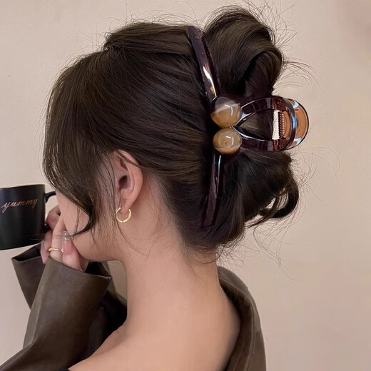 Hairpin headwear for women 2025 new high-end hairpin grabber shark clip on the back of the head high-end ponytail hair accessories high-end light luxury exquisite hairpin artifact grabber hairpin