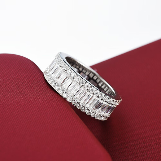 Genuine PT999 round full diamond plain ring, versatile for couples, men and women, exquisite processing, birthday gift for girlfriend, round full diamond plain ring, size 10