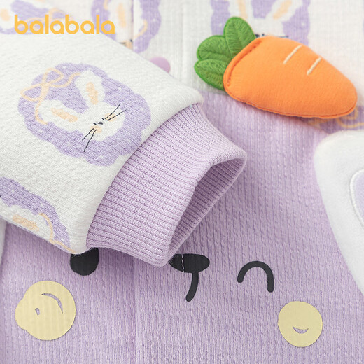 Balabala shopping mall same style baby jumpsuit autumn baby outdoor crawling clothes 2025 new cute and cute purple 70120 66cm