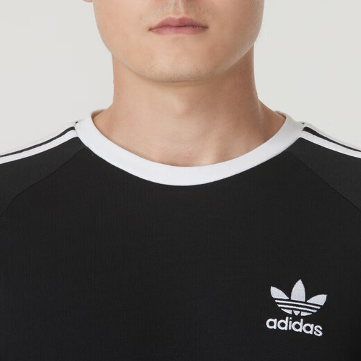
Adidas official website T-shirt men's and women's summer couple's pure cotton solid color top round neck breathable light casual sports long sleeves IA4877 XL