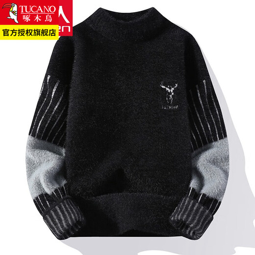 Woodpecker sweater men's autumn and winter sweater line non-sheep thickened sweater warm base knitted sweater clothes 20736/1968 off-white XL