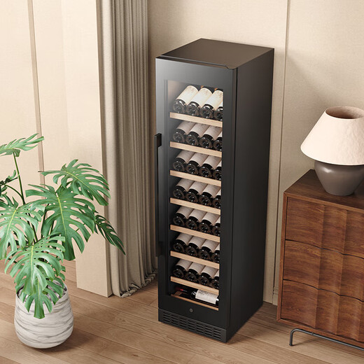 Bai Kailun red wine cabinet, first-class energy efficiency, constant temperature and moisturizing wine cabinet, zero embedded compressor, home wine storage, sake beer display refrigerator, fruit beverage refrigerator bar, upgraded smart anti-fog door | single temperature | full configuration | 188L air-cooled and frost-free