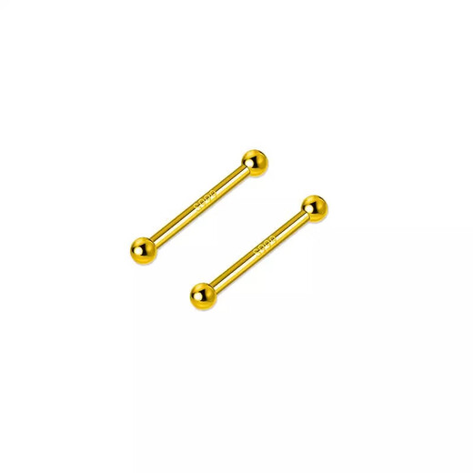 Liangshihuan S999 sterling silver earrings for women, double-headed ear sticks, pure silver, non-allergenic, ear bone nails, mini small bean studs, student earrings, silver 10mm, 999 pure silver, 1 pair