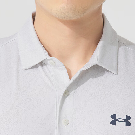 Under Armor T-shirt men's 2025 new polo shirt sportswear running fitness training quick-drying breathable lapel short-sleeved top 1389846-114 S