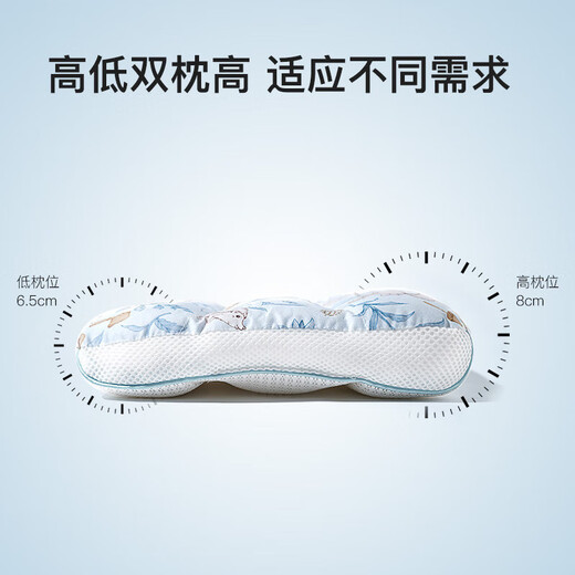 COBOBABY children's 1-3 year old baby pillow Class A baby pillow scientifically partitioned neck pillow is comfortable, ventilated and breathable for all seasons