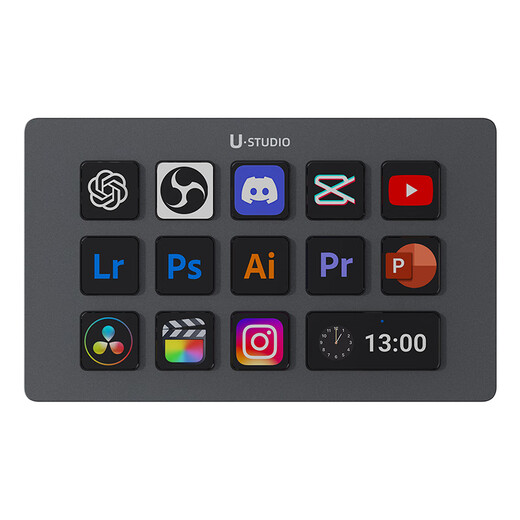 Ulanzi ulanzi D200H Stream Deck XL 13-key LCD visual live broadcast director switcher programmable shortcut keyboard macro key content console 25-year new model newly upgraded D200H desktop assistant