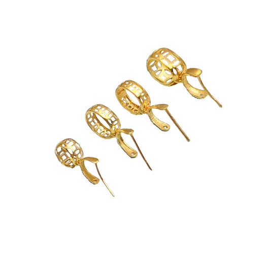 DL 1998 Fat Donglai same style 18k gold buckle 18k gold jade little Buddha leaf pendant gold buckle Au750 Hetian jade mini model (suitable for small fifty cent coins)