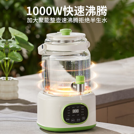 Liven health pot flower tea bucket kettle teapot glass 2.8L with faucet camping flower teapot office thermostatic kettle stew all-in-one household electric kettle SH-D2855