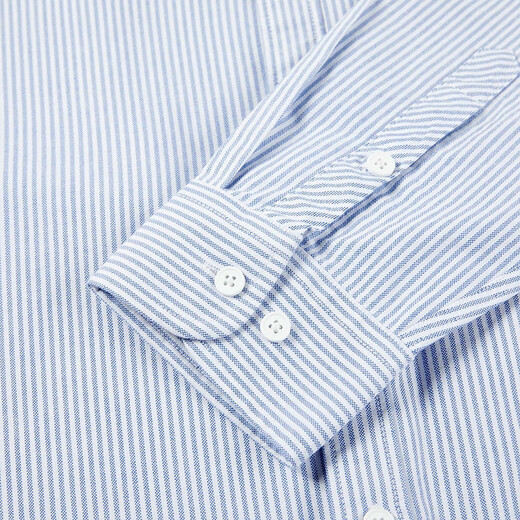 HLA海澜之家旗下黑鲸清爽条纹长袖衬衫男25年秋季宽松休闲衬衣男