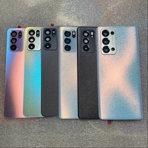 OPPOreno6 original back cover glass original shell Reno6pro pure original mobile phone back shell external screen Reno6 original back cover summer Qinghai with mirror