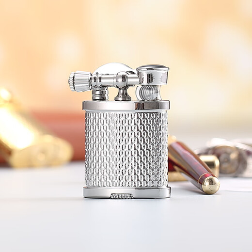 Maduro Italian Palace Lift Arm Lighter High-end Personalized Retro Windproof Kerosene Lighter Gift Box with Brass Movement Silver Set
