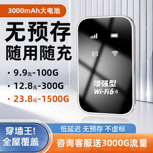 Korecat portable wifi three-network universal wireless wi-fi6 card-free mobile Unicom and Telecom unlimited portable 4G high-speed accompanying network universal traffic 2025 model random colors/no pre-storage required 6 cores* suitable for one person low latency + unlimited traffic speed