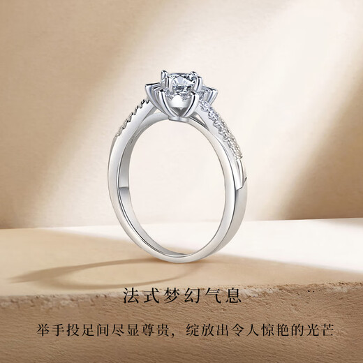 DR.KU Moissanite Diamond Ring 1 Carat Silver Hexagram Open Engraving Proposal Wedding Ring for Valentine's Day Gift for Girlfriend 1 Carat Hexagram Diamond Ring - Opening Adjustable Size