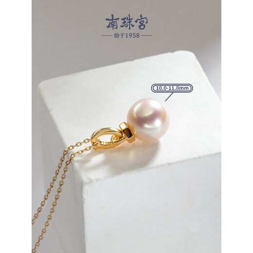 Chinese Valentine's Day gift for girlfriend S925 silver freshwater pearl buckle pendant C-D002SD-J silver freshwater pearl pendant 10-11mm x 40cm